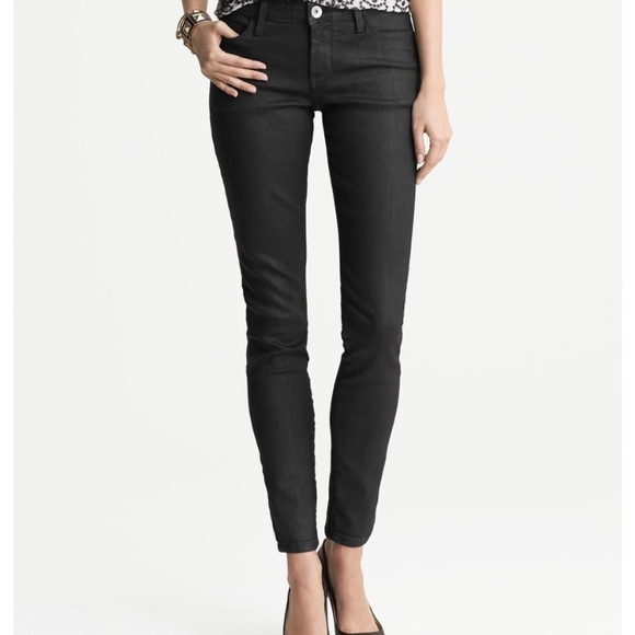 Banana Republic Denim - BANANA REPUBLIC waxed skinny jeans green denim 26